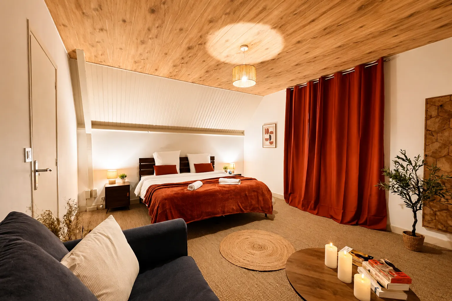 Chambre Terre du Cercle des Éléments, maison 10 personnes près de Troyes
